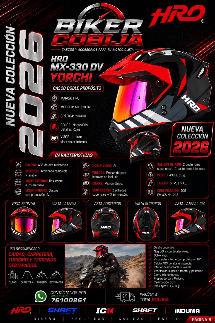 HRO MX-330 DV — Casco Multipropósito