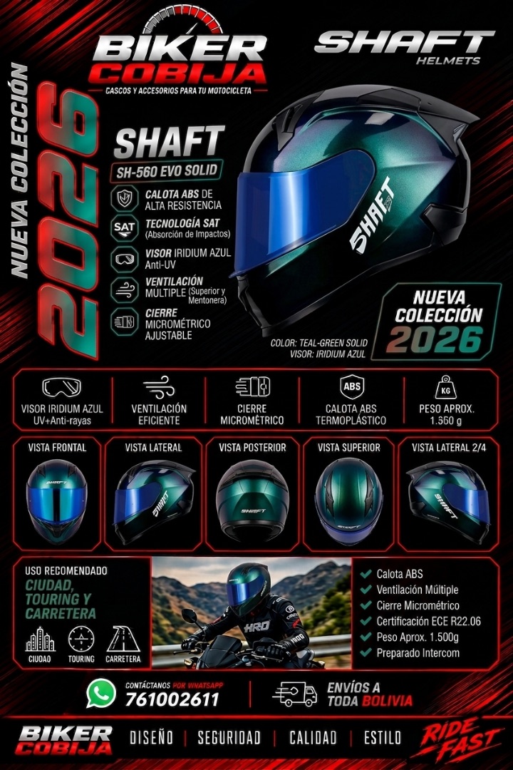 SHAFT SH-560 EVO SOLID — Casco Integral