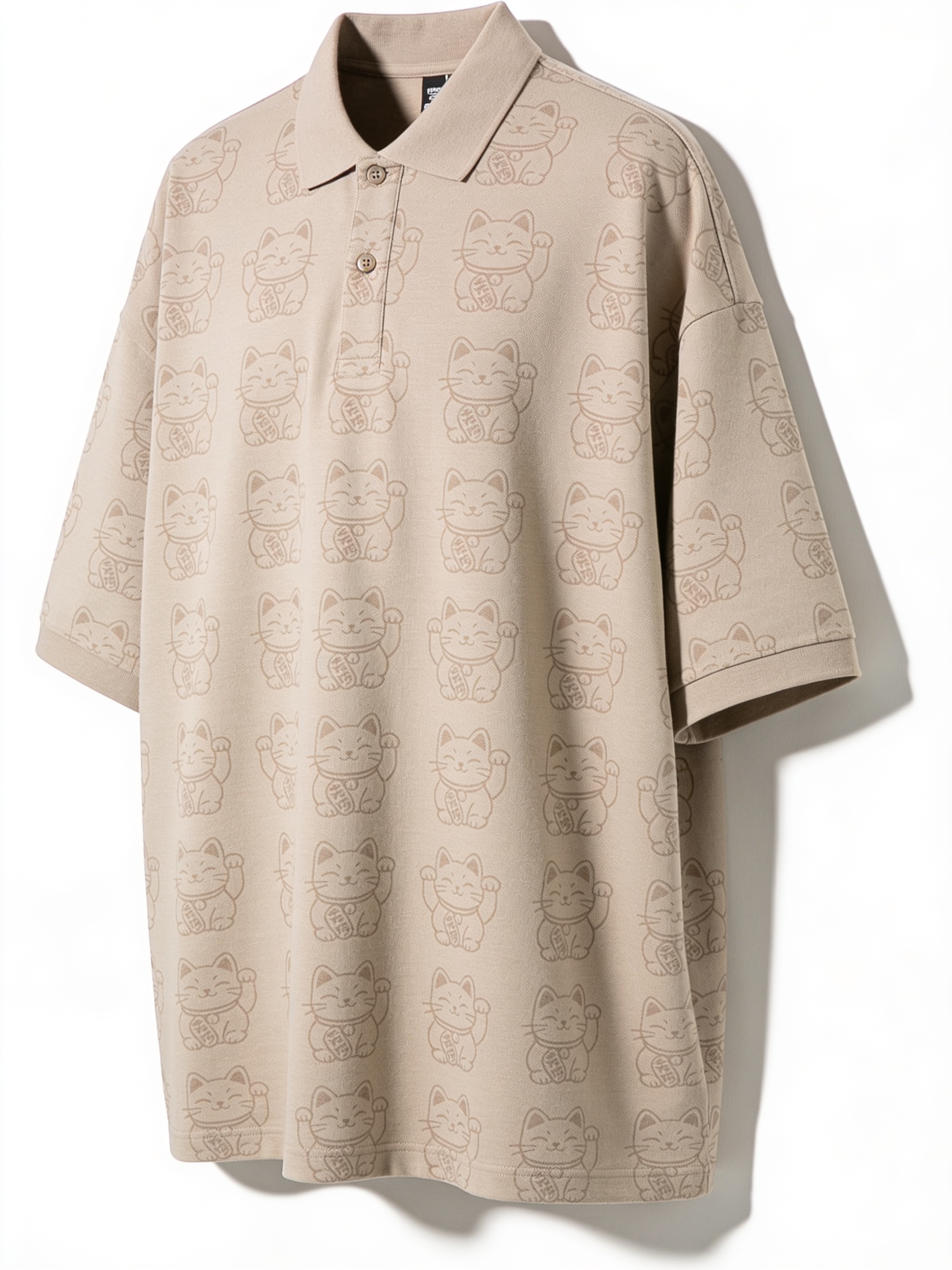 Polo Oversize Gato Japonés